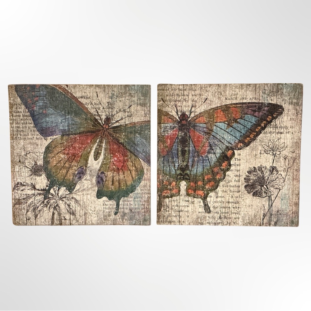 Set-Butterfly Wall Art 1-Right Butterfly & 1- Left Butterfly Print